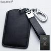 Leather Car Remote Key Fob Case Cover For Tesla Model X Model S Model 3 Car-Styling Protection Holder Shell Keychain Accessories