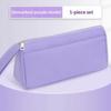 Durable Canvas Pencil Case With Large Storage Pocket Smooth Metal Zipper For School Student Stationery Storage