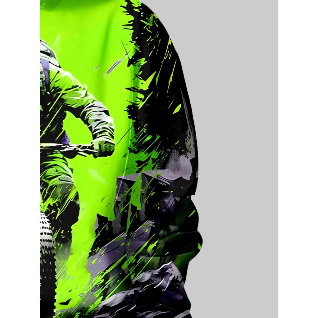 Kinderbekleidung Junge mit Kapuze langärmlig 3D-gedruckt Kinder Frühling und Herbst lässige Mode Pullover