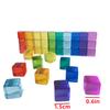 High Transparent Rainbow Crystal Acrylic Cubes Stacking Gem Blocks Sensory Building Blocks for Kids Learning Color Light Shadow