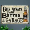 Vintage Rustic Metal Tin Wall Sign, Funny Bar Signs for Garage Man Cave Home Bar Decor with Beer Sayings, Outdoor Garden Pub Wal