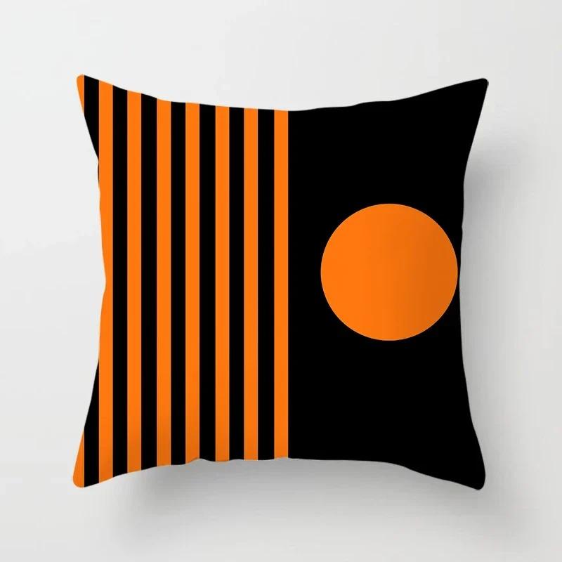 Simple Geometric Pattern Decorative Pillowcase Car Sofa Square Cushion Pillowcase