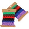 2pcs Bias Tape 8mm Width Rick Rack Trim Color Ribbon Braid Trim Wavy Lace Trim Curved Belt Webbing For Sewing
