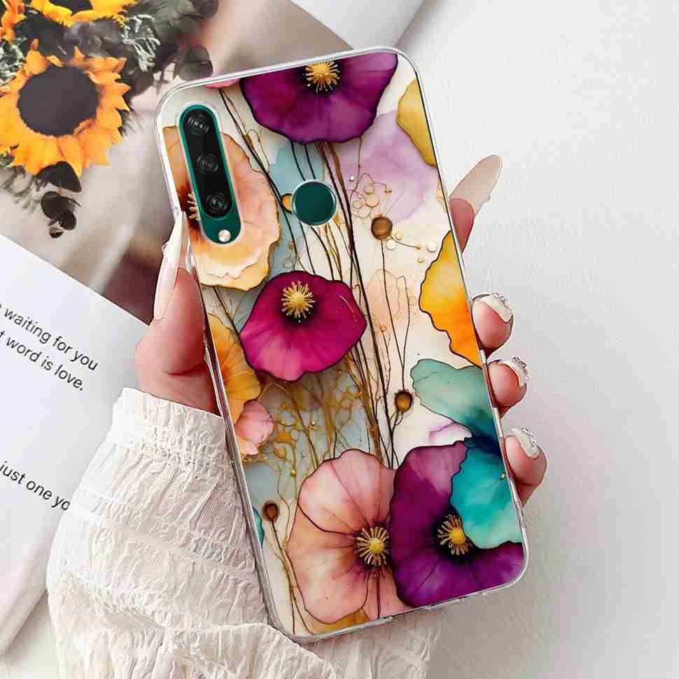 For Huawei Y6p Case Popular Painted Cover Soft Silicone Phone Case For Huawei Y 6p Y6p Y 7p Y7p Back Cover Bumper
