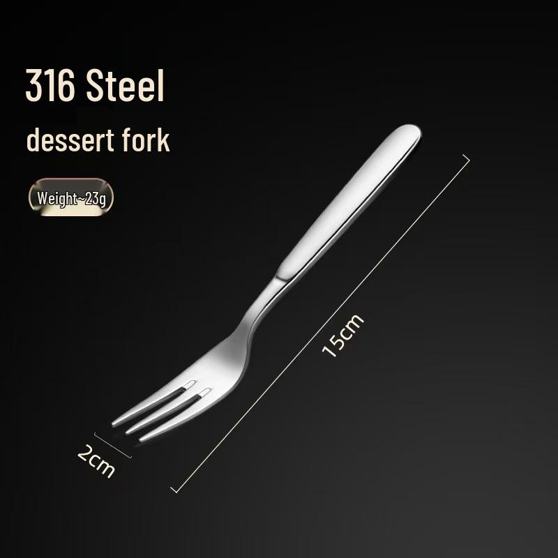 316L Stainless Steel Long Handle Fork – Perfect for Salad, Dessert, Noodles & Fruit.