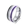 Quanshi 8mm Pierścionek z biżuterią z kolorową flagą PR-033