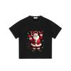 Christmas T-Shirt Black Santa Claus Joy Print Merry and Bright Holiday Design for Festive Season
