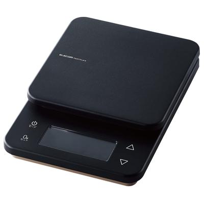 ELECOM Kitchen Scale Maximum 3kg Minimum Display Measurement 2 Carbohydrates Backlight 0g Display Auto Power Black 0.5g [Calorie (Rice + Registration)