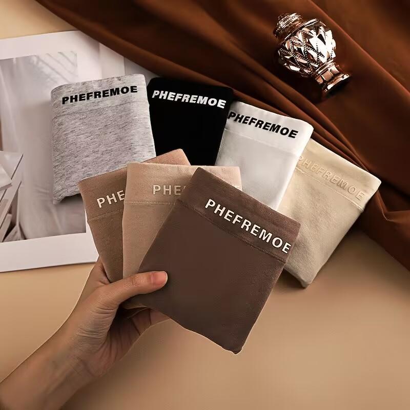 Damen-Bikini-Unterwäsche aus Baumwolle, atmungsaktiv, nahtlos, bequem, Sport-Slip