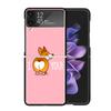 Cartoon Corgi Cute Dog Clear Phone Case For Samsung Z Flip 7 6 5 4 3 Galaxy ZFlip7 ZFlip6 ZFlip5 ZFlip4 ZFlip3 5G Print Cover Z