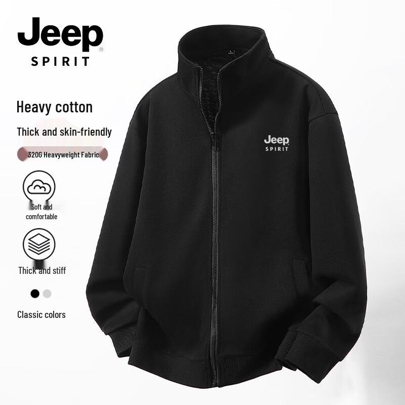 

JEEP SPIRIT Men s Stand-Collar Knit Jacket 4XL