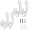 Set Of 4 Aluminum Alloy Curtain Hooks, Decorative Wall Mounted Window Curtain Drapery Tiebacks Holdbacks, Curtain Holder With Screws, Silver