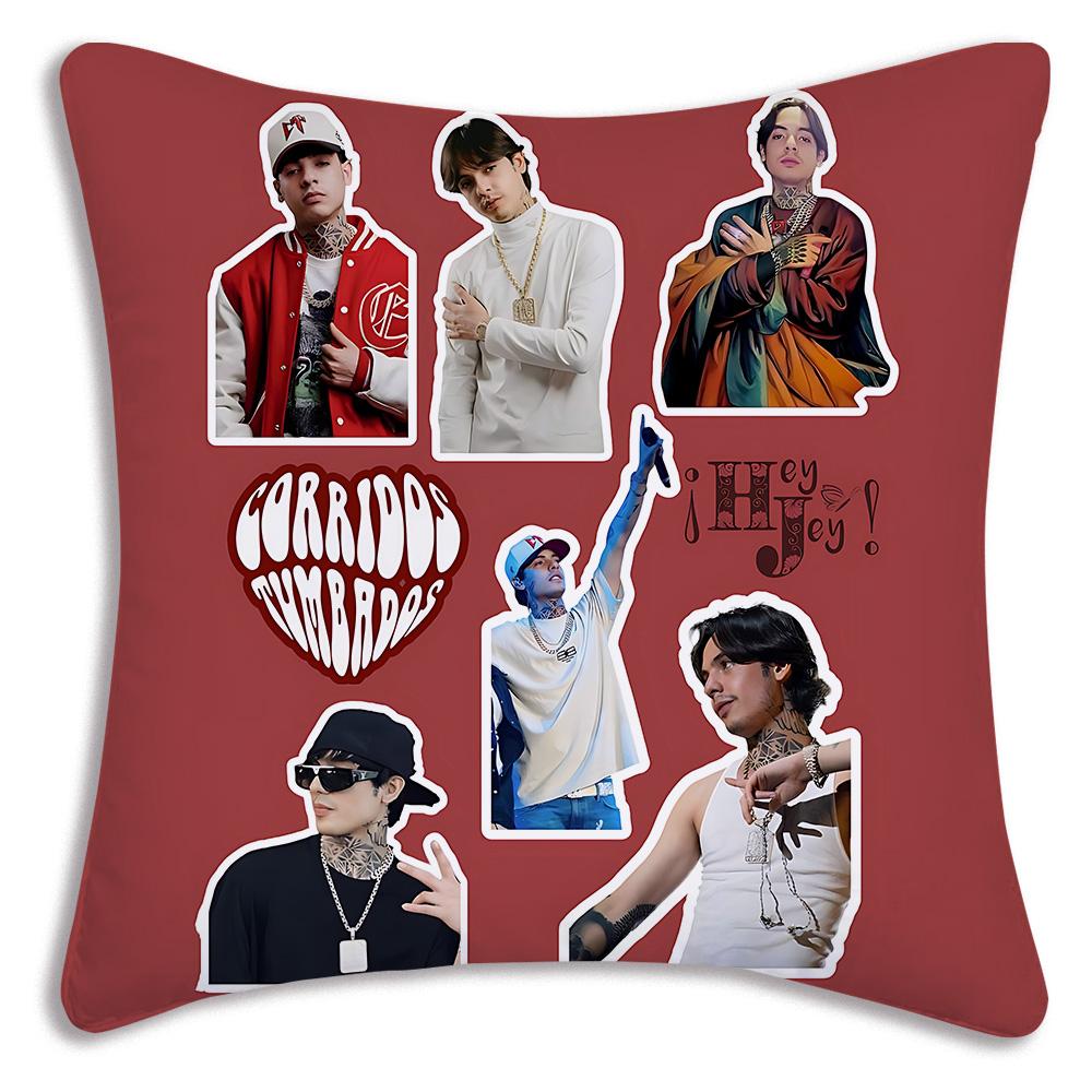 Rapper Natanaels Cano Pillow Covers Cartoon Sofa Decorative Home Double-sided Printing Short Plush Cute Cushion Cover
