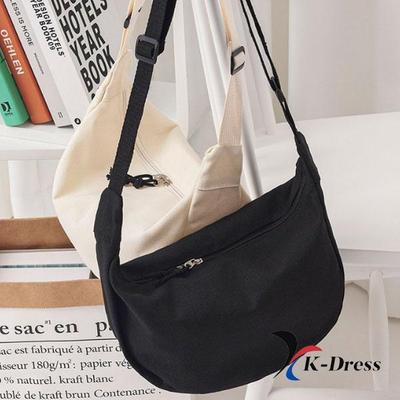 Half-Moon Crossbody Canvas Eco Bag (2 Colors)