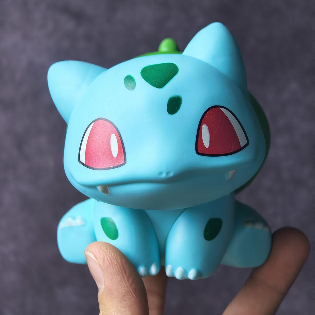 Pokemon Cartoon Doll Cute Bulbasaur Action Model Car Decoration PVC Collection Toy Gift