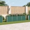 vidaXL Raised Bed 320 X 40 X 77 Cm Galvanized Steel Green