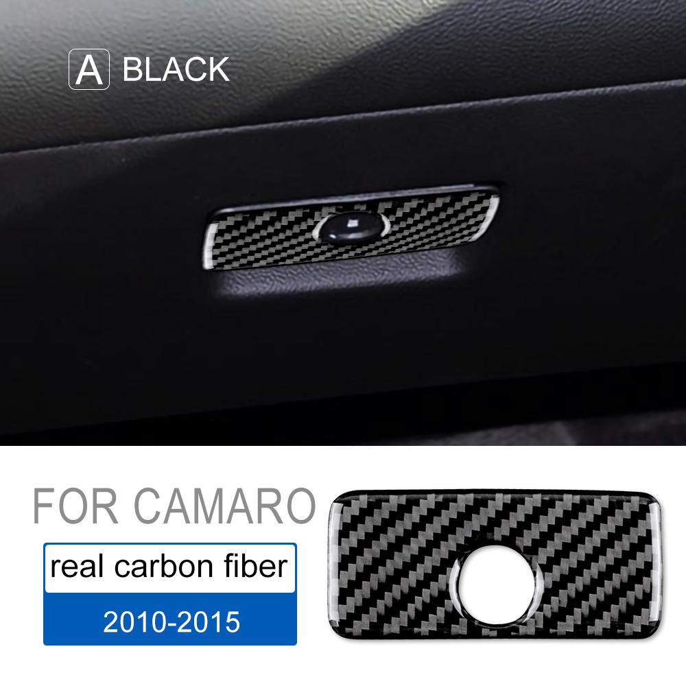 Carbon Fiber for Chevrolet Camaro 2010 2011 2012 2013 2014 2015 Accessories Interior Trim Car Copilot Storage Box Handle Cover