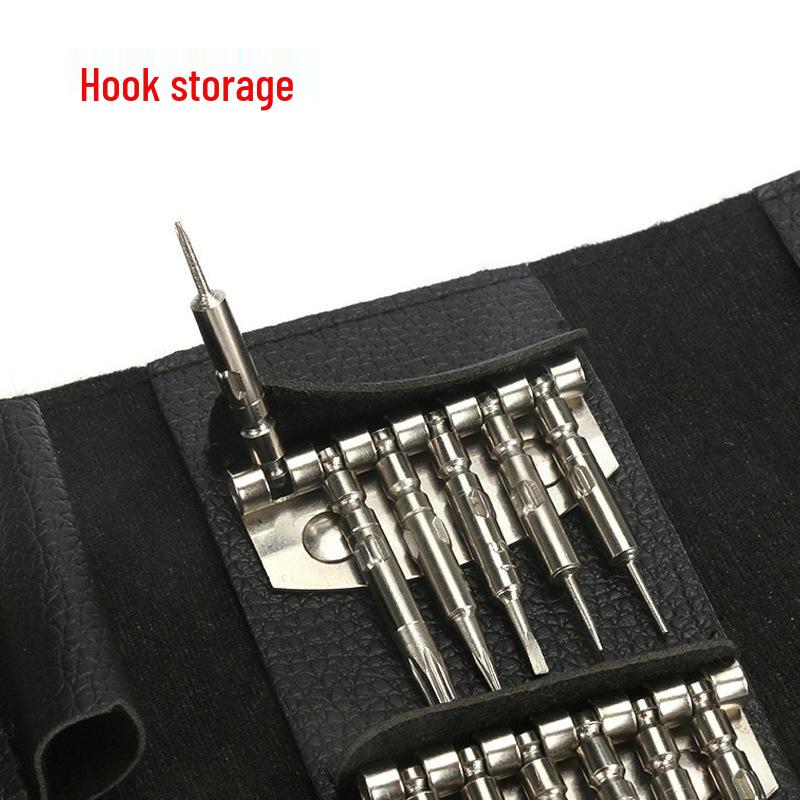 25-in-1 Multi-Functional Screwdriver Set with Leather Case and Bits for Phone, Computer, Laptop Repair