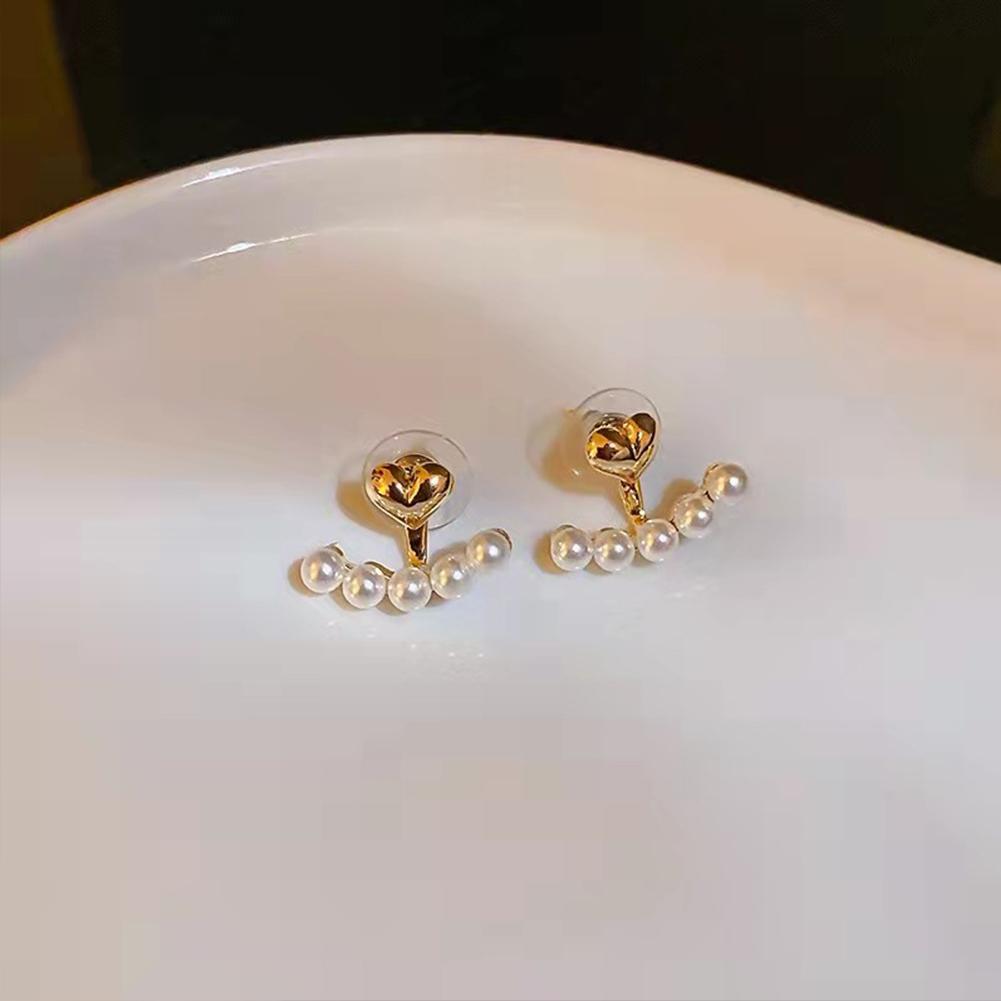 Detachable Stud Earrings Fashion Pearl Decor Simple Earrings Gifts For Women Girls