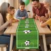 2 Pcs Green Grass Soccer Table Runner Game Day Table Decoration for Sports Theme Birthday Party Supplies Home Kitchen Dining Decor