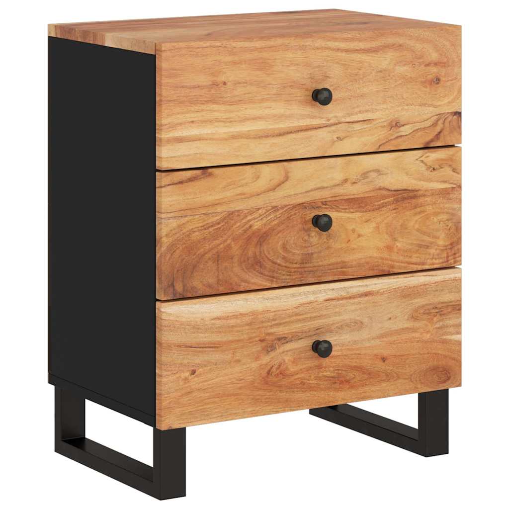 Nightstand 50 x 33 x 62 cm Solid Acacia Wood & Engineered Wood