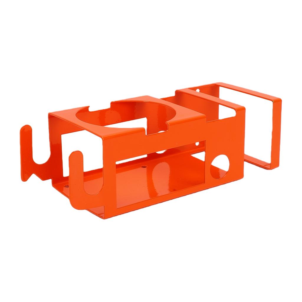 Orange Mug Drink Holder Wall Mounted Mug Cup Holder Multifunctional Metal Storage Bracket for Garage Workshop