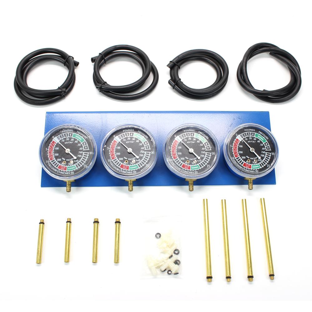4 Cylinder Carburetor Synchronizer Kit Vacuum Gauge Balancer Sync Balancing Gauges for Motorcycle Motorbike Carbs