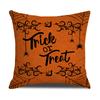Linen Black Halloween Pillowcase Funny Skeleton Ghost Festival Party Cushion Sofa Pillow