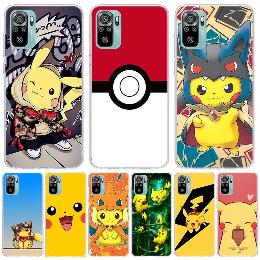 

Чехол для телефона Pokemon Anime Pikachue для Xiaomi Redmi 10 10A 10C 9 9A 9C 9T 8 8A 7 7A 6 6A S2 K20 K30 K40 Pro Prime, чехол