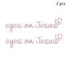 2pc English Letter Rearview Mirror Stickers Hot Eys On Jesus Makeup Secure Logo Originality Women Girl Car Interior Take Picture