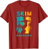 Skimboarding Silhouette Surfboarding Surf Beach Gift Unisex T-Shirt