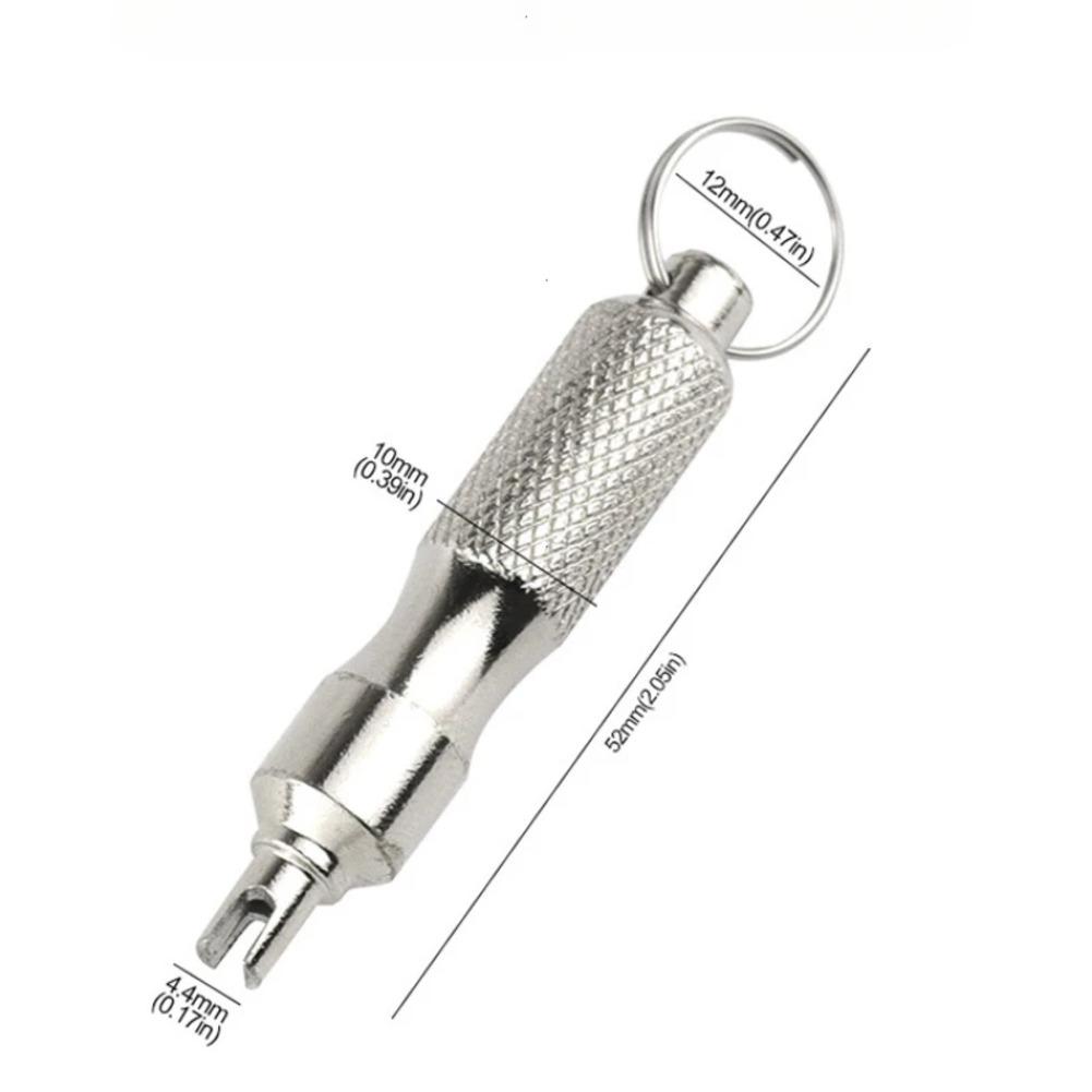 Compact Stainless Steel Valve Core Wrench for Car EV Tire Repairs