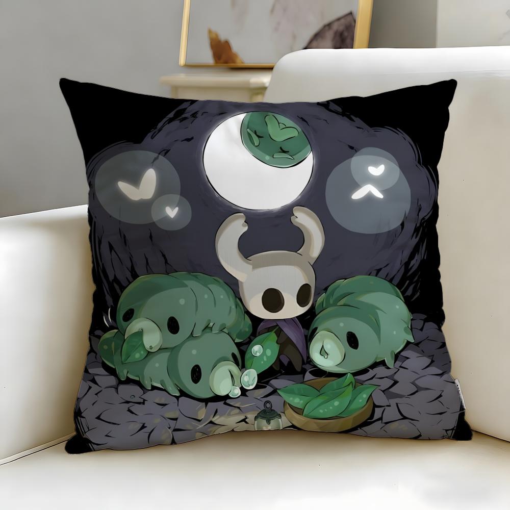 Popular Game Hollow Knight Cushion Cover Soft EasyWash Pillow Case Versatile for Couch Bed Travel and Office