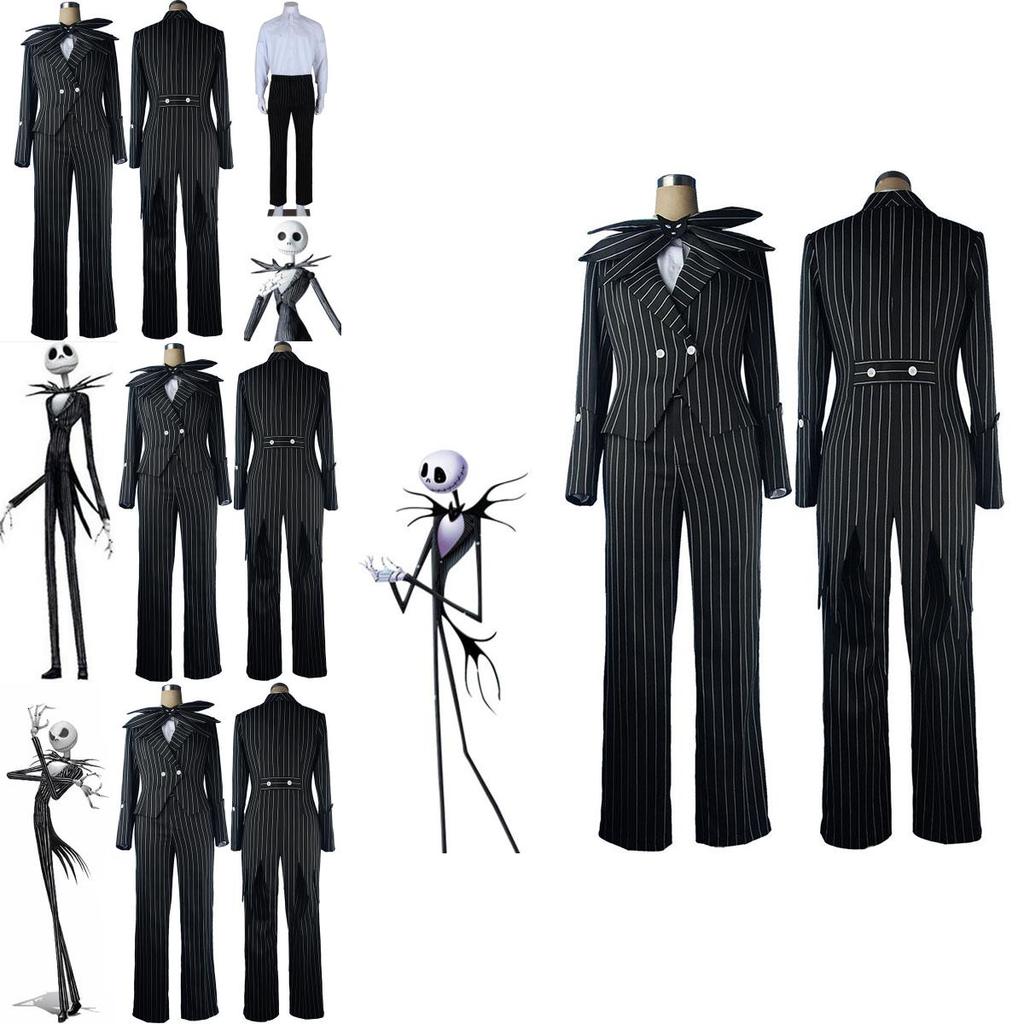 Before Nightmare The Christmas Jack Skellington Stripe Halloween Cosplay Kostüm