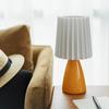 Milkshake Bedside Table Lamp E27 Warm Color LED Pleated Lamp Living Room Table Decorative Night Light Ceramic Indoor Lighting