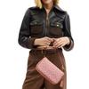 Coach Plaza Print Design Gold Chain Hardware Coated Canvas And Calfskin Shoulder Bag Women shoulder bag Melon-Pink CCC42-B4YU2