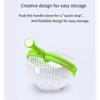 2025 NEW Folding Salad Spinner with Collapsible Handle Fruit Vegetable Centrifuge Drainer Basket Space Saving Kitchen Tool