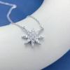 Exquisite S925 Silver Eight-Pointed Star Necklace - Fashionable, Luxurious, and Versatile Design for Women