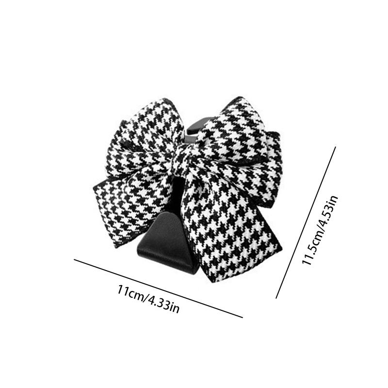 1Pc Car Seat Back Hook Polka Dot Bow Hanging Holder Car Storage Hanger Interior Accessories Female Automobile Practical Hook