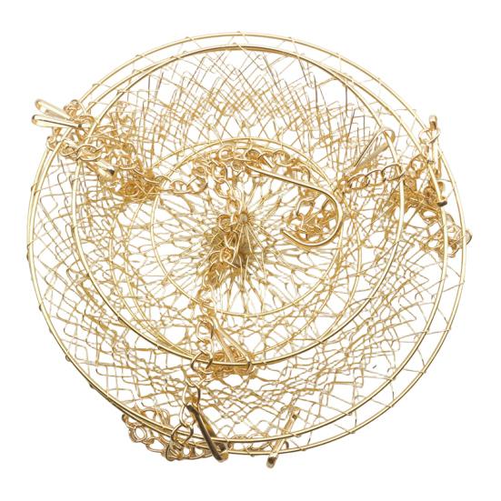 3-Tier Hanging Fruit Basket Stainless Steel Storage Basket Foldable Wire Organizer for Fruits Vegetables Toiletries