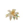 Broche florale de luxe haut de gamme pour femmes - Accessoire élégant pour vêtements