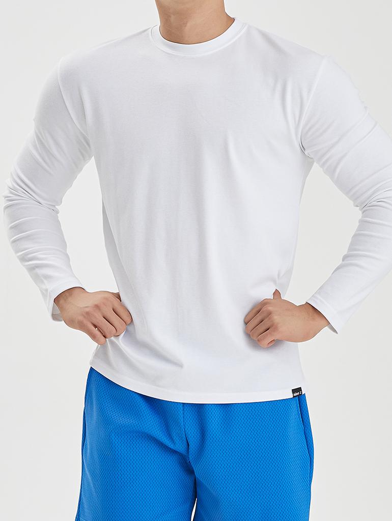 NINEZ Plain Premium Mesh Muscle Fit Long Sleeve Tee 22Tl02