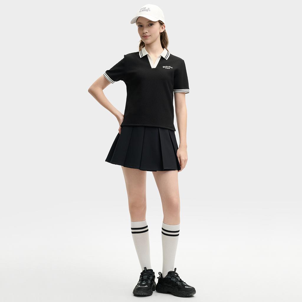 New FILA TENNIS Casual Short Skirts Women's Jet Black BK A51W523301F-BK