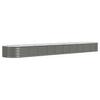 Raised Garden Bed Galvanized Steel 440 X 80 X 36 Cm Gray