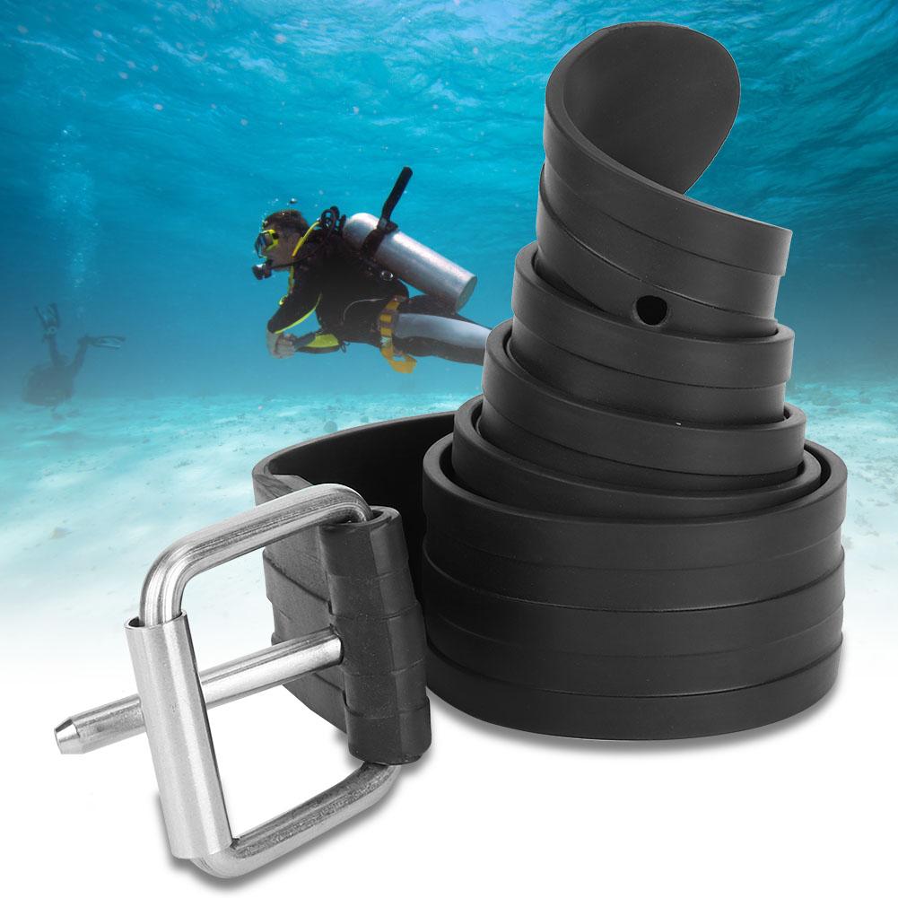 KEEP DIVING Adjustable Rubber Weight Belt with Buckle for Freediving Tech Dive Webbing (1.8M)