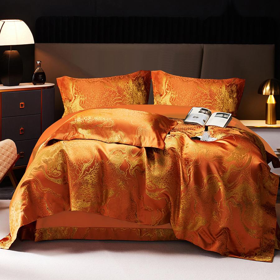 

European Retro Three-Piece Set, Home Textile Kit, Quilt Cover, Bed Sheet quilt cover 135 * 200 * 1 pillowcase 50 * 75 * 1