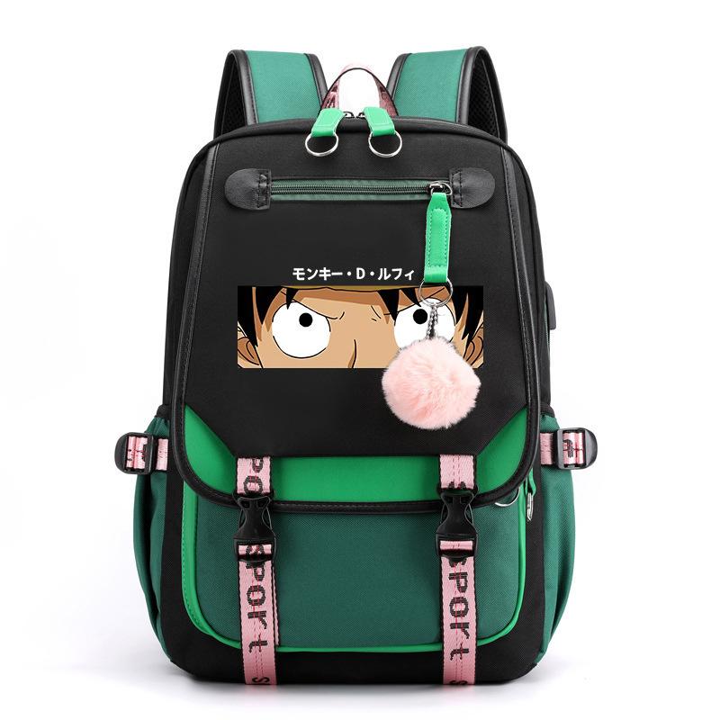 Riman One Piece One Piece Peripheral Printing Backpack Youth Student Schoolbag Travel Bag one piece backpack