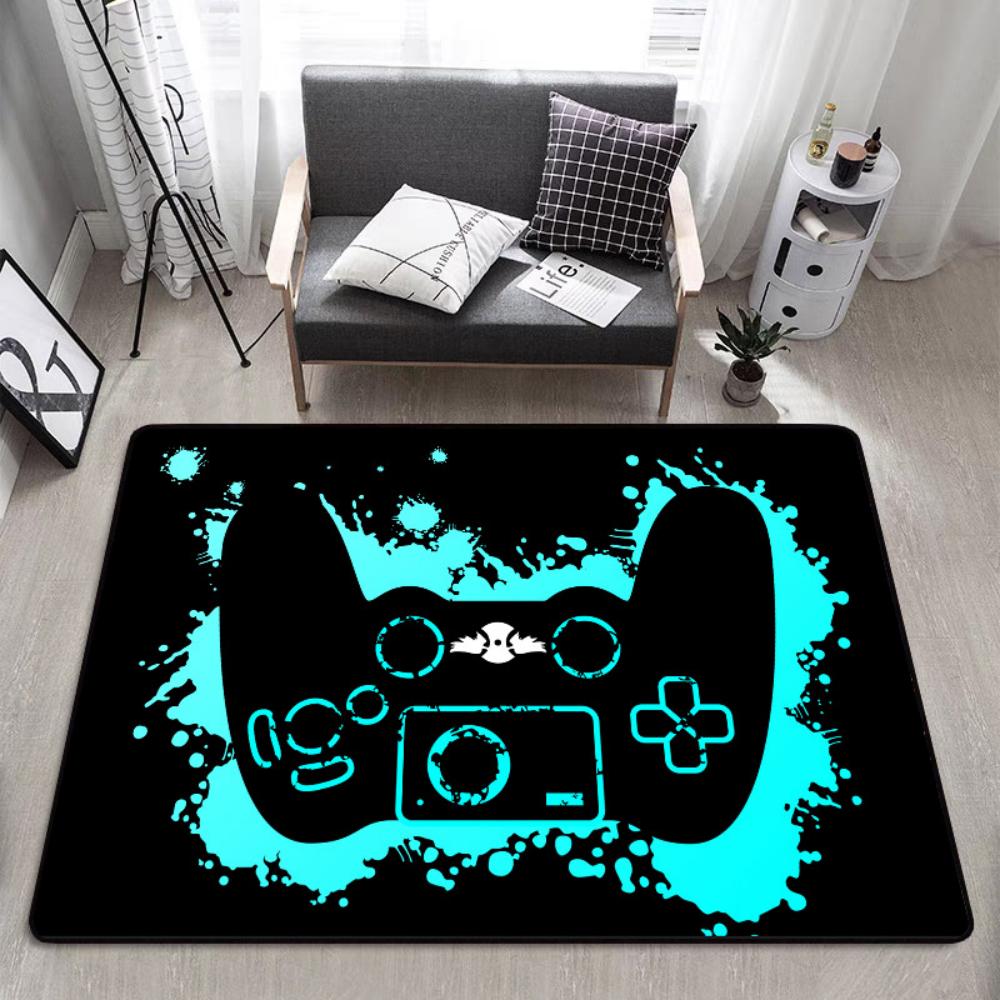 Fashion Gaming Controller Carpet Man's Cave Game Room Chair Floor Mat Living Room Sofa Decor Rug Bedroom Bedside Soft Rug Gifts