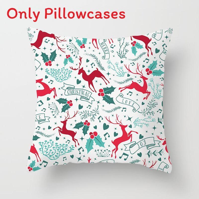 Merry Christmas Cushion Cover Xmas Home Sofa Throw Pillow Case Printing Garnish