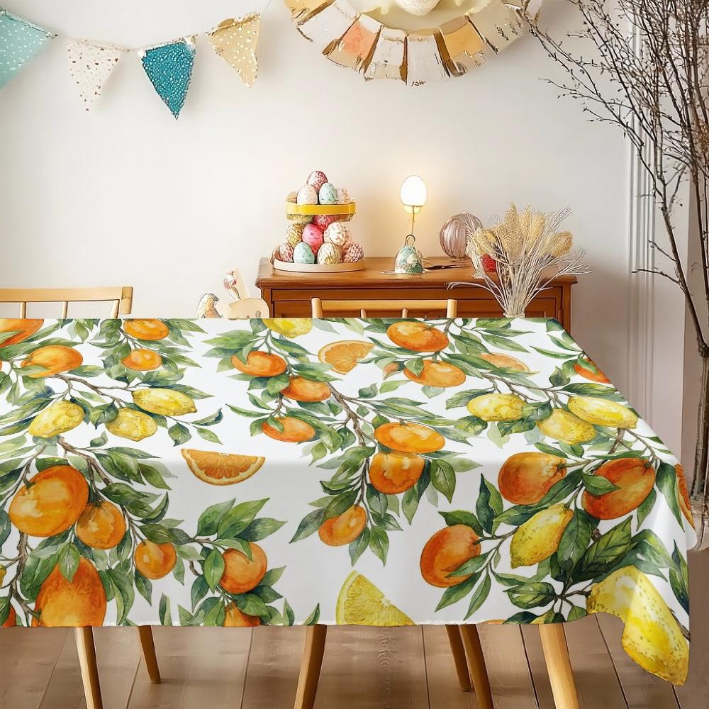 Tovaglia Rettangolare con Motivo di Agrumi per Decorazione Tavolo Cucina Pranzo Impermeabile Riutilizzabile per Tavoli Sala da Pranzo